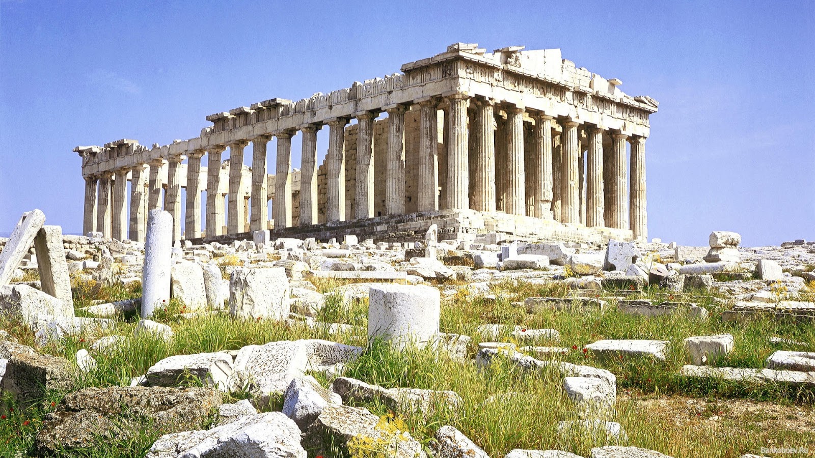 El Partenón en la Acrópolis de Atenas